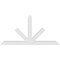 Ekena Millwork Saratoga Architectural Grade PVC Gable Bracket, 96"W x 48"H x 4"D x 6"F, 12/12 Pitch GBP096X48X0406SAR00 - alternate 4